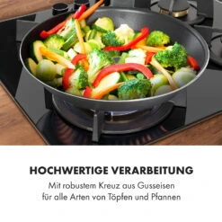 Goldflame 4 Gaskochfeld 4-flammig Messing-Brenner Glaskeramik Schwarz -Klarstein Verkaufsgeschäft 10034972 de 0007 logo