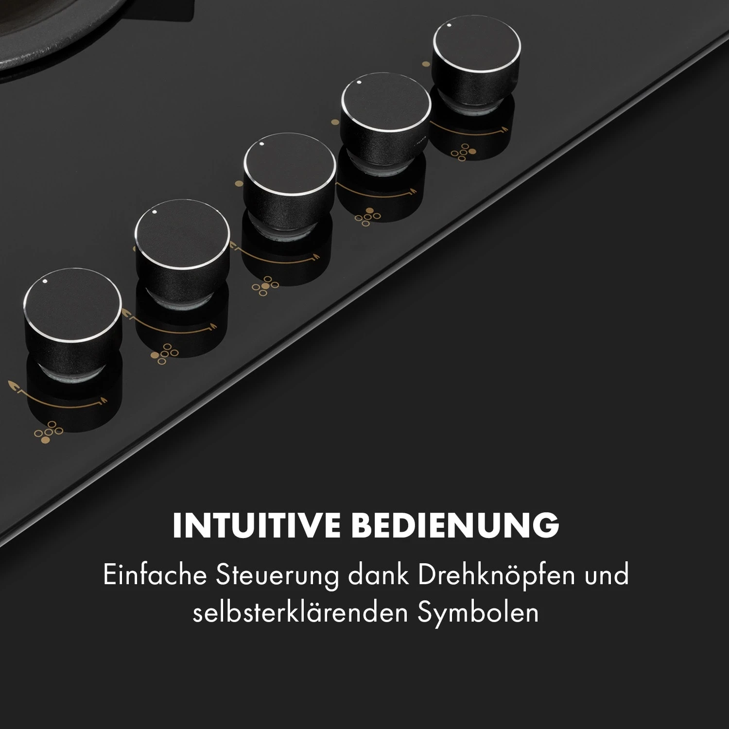 Goldflame 5 Gaskochfeld 5-flammig Messing-Brenner Glaskeramik Schwarz 6 Goldflame 5 Gaskochfeld 5-flammig Messing-Brenner Glaskeramik Schwarz – Bild 4