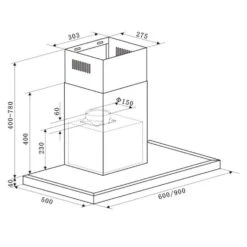 Limelight Dunstabzugshaube 60cm Wandhaube 600m³/h Edelstahl -Klarstein Verkaufsgeschäft 10034976 yy 0010 logo Klarstein Limelight Dunstabzugshaube 60cm silber