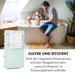 Hot Spot Crystal Flow Badheizer 45x82cm 36m² 2000W 5-40°C LED -Klarstein Verkaufsgeschäft 10035035 de 0004 logo