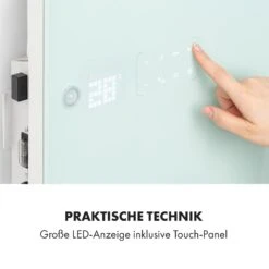 Hot Spot Crystal Flow Badheizer 45x82cm 36m² 2000W 5-40°C LED -Klarstein Verkaufsgeschäft 10035035 de 0005 logo