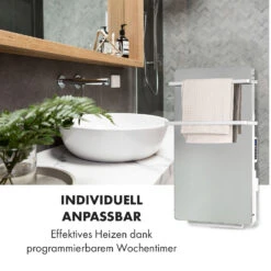 Hot Spot Crystal Flow Badheizer 45x82cm 36m² 2000W 5-40°C LED -Klarstein Verkaufsgeschäft 10035036 de 0008 logo