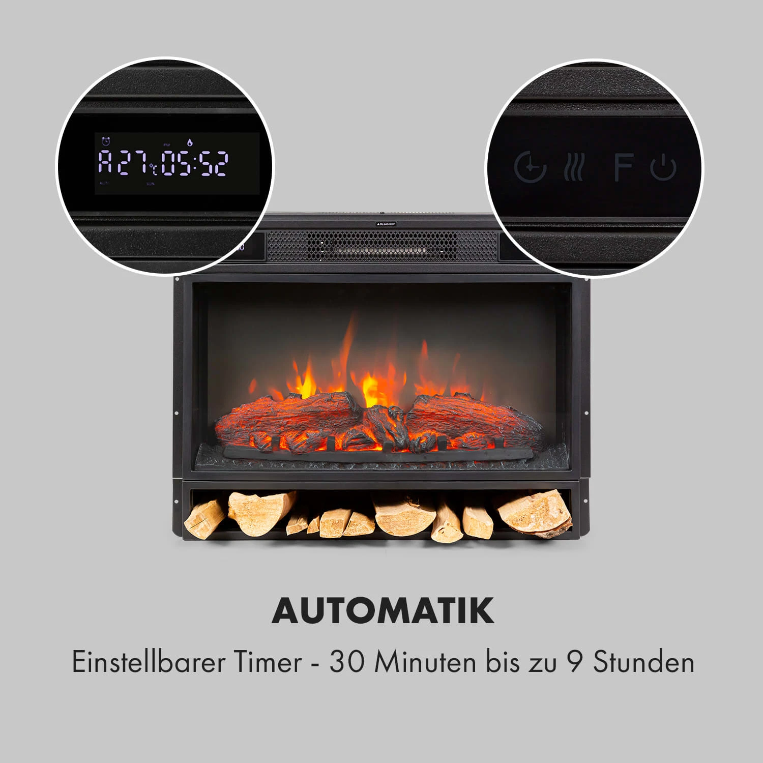 Vulsini Elektro-Kamin 1900 W LED-Technik Fernbedienung 5 Vulsini Elektro-Kamin 1900 W LED-Technik Fernbedienung – Bild 3