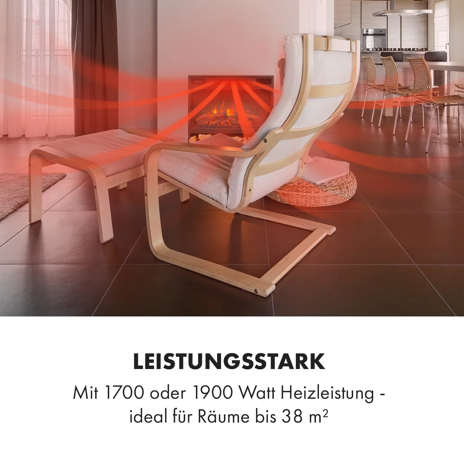 Vulsini Elektro-Kamin 1900 W LED-Technik Fernbedienung 8 Vulsini Elektro-Kamin 1900 W LED-Technik Fernbedienung – Bild 6