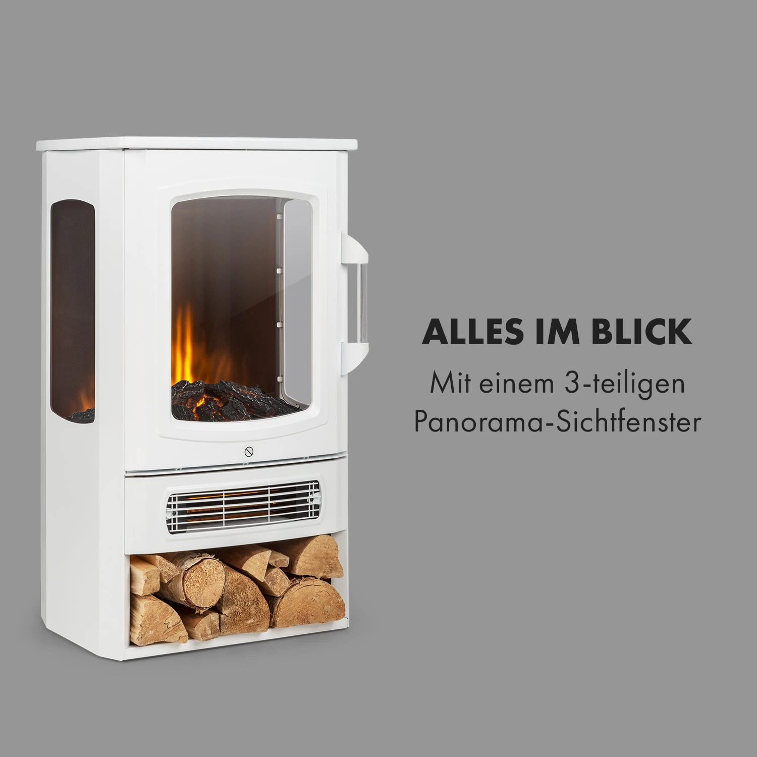 Bormio Panorama Elektrischer Kamin 1000/2000W Thermostat 5 Bormio Panorama Elektrischer Kamin 1000/2000W Thermostat – Bild 3