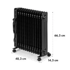Thermaxx Heatstream Ölradiator 2500W 5-35 °C, 24h-Timer -Klarstein Verkaufsgeschäft 10035109 yy 0010 logo Klarstein Thermaxx Heatstream Oelradiator Schwarz