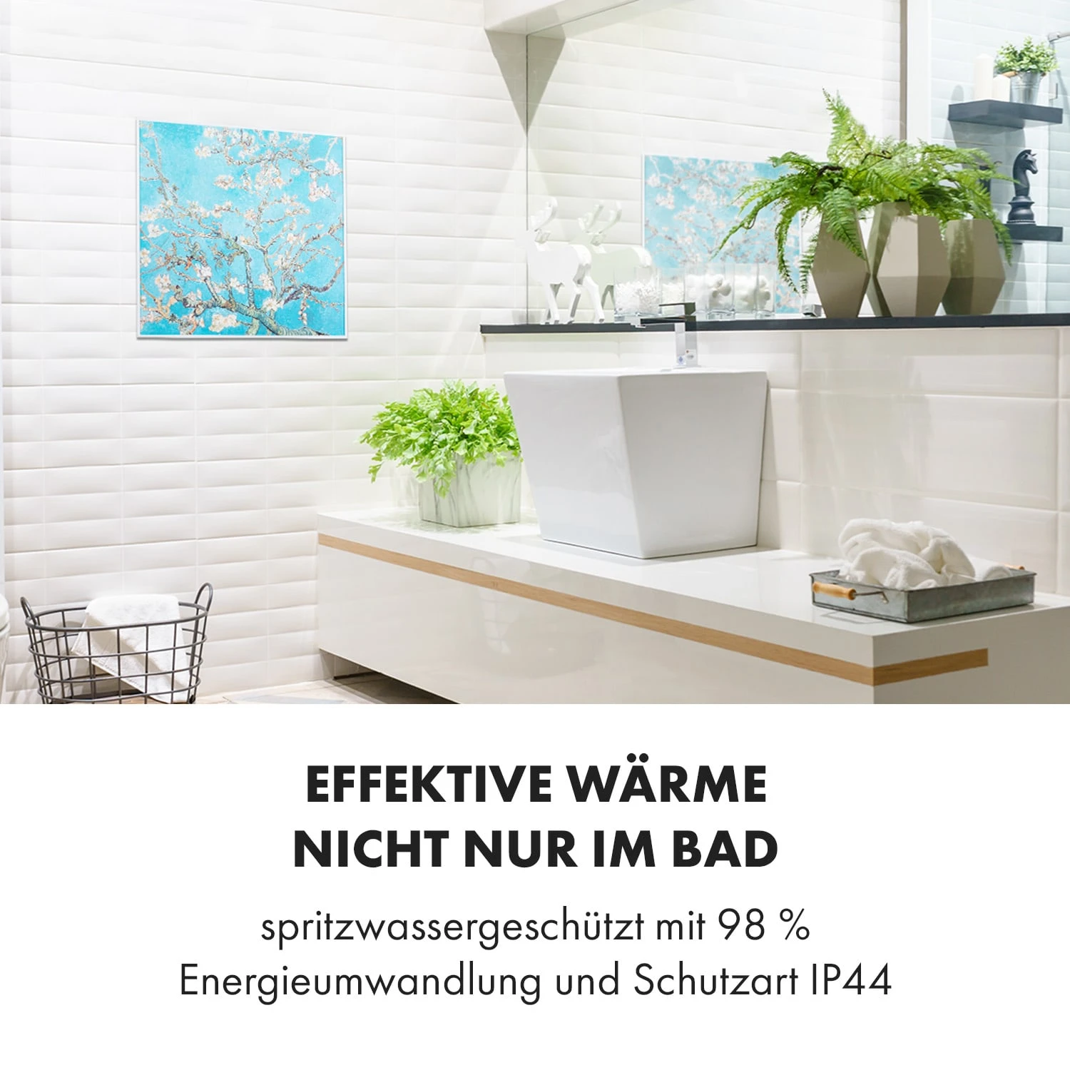 Wonderwall Air Art Smart Infrarotheizung 60x60cm 350W Wandinstallation App-Steuerung Mandelblüten 8 Wonderwall Air Art Smart Infrarotheizung 60x60cm 350W Wandinstallation App-Steuerung Mandelblüten – Bild 6