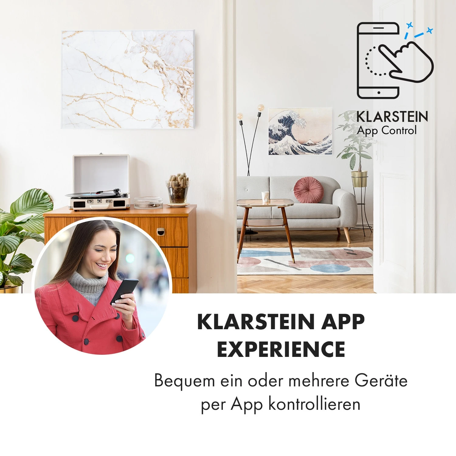 Wonderwall Air Art Smart Infrarotheizung 80x60cm 500W Wandmontage Marmor 4 Wonderwall Air Art Smart Infrarotheizung 80x60cm 500W Wandmontage Marmor – Bild 2