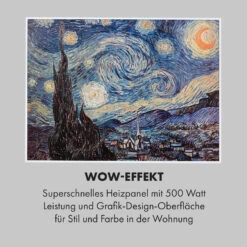 Wonderwall Air Art Smart Infrarotheizung 80x60cm 500W Wandmontage Sternennacht -Klarstein Verkaufsgeschäft 10035124 de 0005 logo