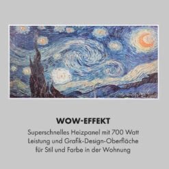 Wonderwall Air Art Smart Infrarotheizung 120x60cm 700W Wandinstallation App-Steuerung Sternennacht -Klarstein Verkaufsgeschäft 10035132 de 0005 logo