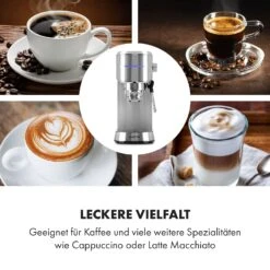 Futura Espressomaker 20 Bar 1450 Watt 20 Bar Wassertank: 1,25 Liter Rostfreier Edelstahl 16 Futura Espressomaker 20 Bar 1450 Watt 20 Bar Wassertank: 1,25 Liter Rostfreier Edelstahl -Klarstein Verkaufsgeschäft 10035183 de 0005 logo