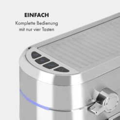 Futura Espressomaker 20 Bar 1450 Watt 20 Bar Wassertank: 1,25 Liter Rostfreier Edelstahl 17 Futura Espressomaker 20 Bar 1450 Watt 20 Bar Wassertank: 1,25 Liter Rostfreier Edelstahl -Klarstein Verkaufsgeschäft 10035183 de 0006 logo