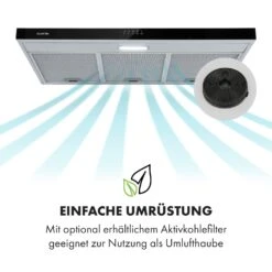 Contempo Unterbau-Dunstabzugshaube 90cm 175m³/h LED Edelstahl Acryl -Klarstein Verkaufsgeschäft 10035185 de 0003 logo