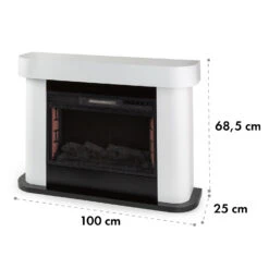 Aargau Smart Elektrischer Kamin 1000/2000W LED 18-27 °C Wochentimer -Klarstein Verkaufsgeschäft 10035204 yy 0012 logo Klarstein HeatRetreat Aargau Smart Elektrokamin