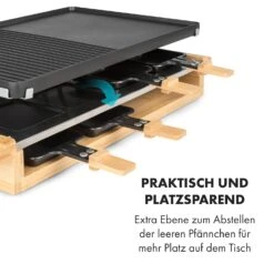 Tournedo Raclette 1200W Aluminiumguss 8 Personen Holz-Dekor -Klarstein Verkaufsgeschäft 10035219 de 0005 logo