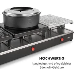 Fonduelette XL 3-in-1 Raclettegrill Fondue Naturstein 1650W 12 Pers -Klarstein Verkaufsgeschäft 10035220 de 0007 logo