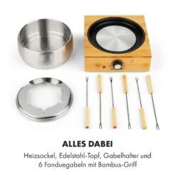 Bambus Fondue Edelstahl-Topf 800W -Klarstein Verkaufsgeschäft 10035221 de 0004 logo