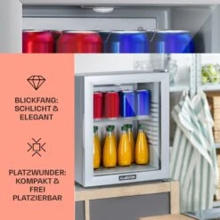 Brooklyn 24 Mini-Kühlschrank Glastür LED Ablage 11 Brooklyn 24 Mini-Kühlschrank Glastür LED Ablage -Klarstein Verkaufsgeschäft 10035224 DE 0003 usp