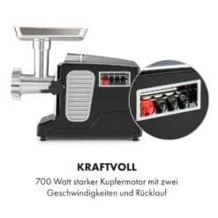 Kraftprotz Elektrischer Fleischwolf 700 W Kupfermotor Hack Wurst Kebbe Edelstahl 14 Kraftprotz Elektrischer Fleischwolf 700 W Kupfermotor Hack Wurst Kebbe Edelstahl -Klarstein Verkaufsgeschäft 10035233 de 0005 logo