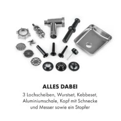 Kraftprotz Elektrischer Fleischwolf 700 W Kupfermotor Hack Wurst Kebbe Edelstahl 15 Kraftprotz Elektrischer Fleischwolf 700 W Kupfermotor Hack Wurst Kebbe Edelstahl -Klarstein Verkaufsgeschäft 10035233 de 0006 logo