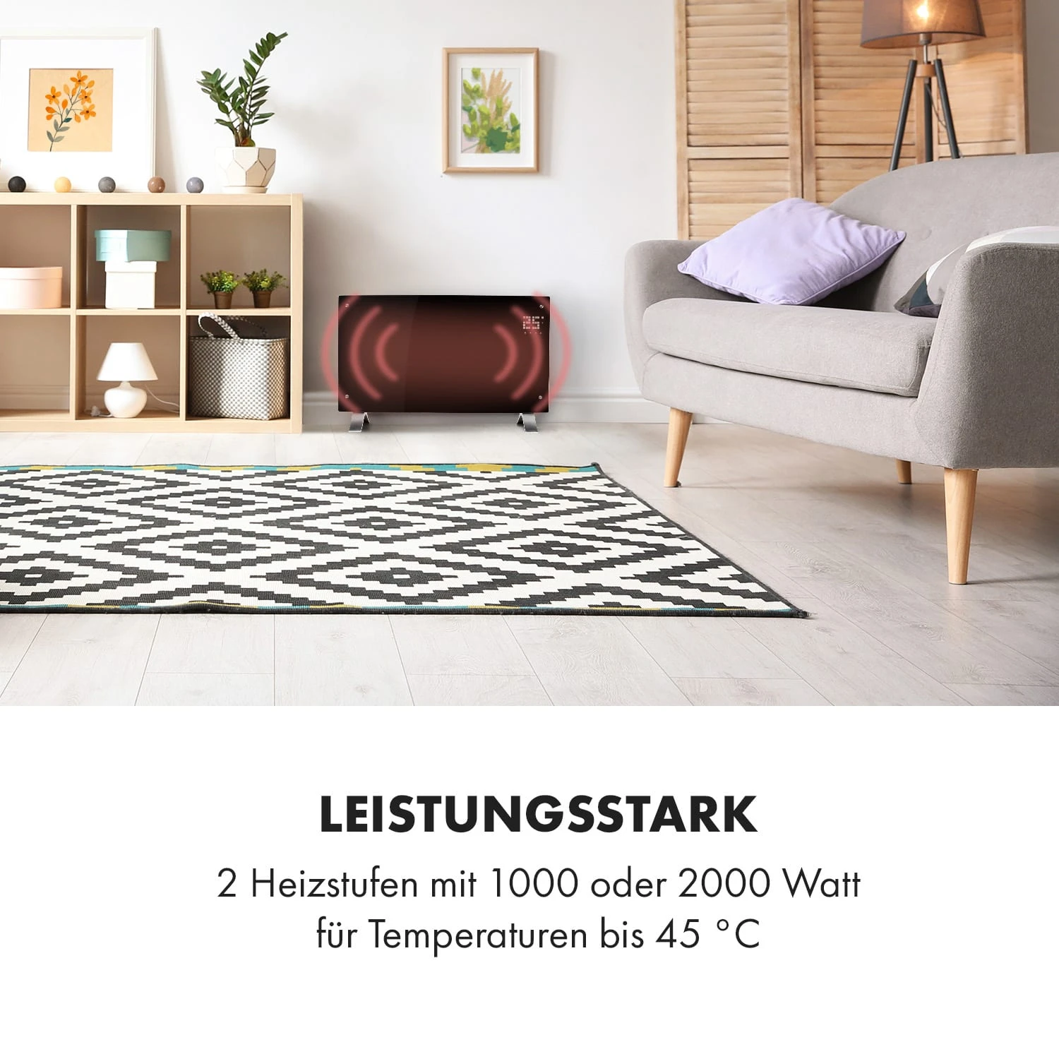 Bornholm Curved Smart Konvektionsheizgerät 2000 W App-Steuerung Timer 4 Bornholm Curved Smart Konvektionsheizgerät 2000 W App-Steuerung Timer – Bild 2