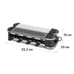 Tenderloin 50/50 Raclette-Grill 1200W 8 Personen Natursteinplatte Metallgrillplatte -Klarstein Verkaufsgeschäft 10035260 yy 0008 logo Klarstein Tenderloin 50 50 Raclettegrill weiss
