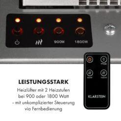 Heat 'n Beat Elektrischer Kamin 900/1800W LED Bluetooth-Speaker Flammenillusion -Klarstein Verkaufsgeschäft 10035262 de 0008 logo