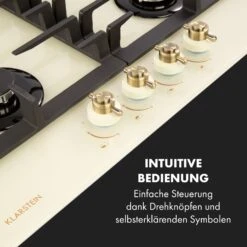 Victoria 4 Zonen Gaskochfeld 4-flammig Sabaf-Brenner Glaskeramik 15 Victoria 4 Zonen Gaskochfeld 4-flammig Sabaf-Brenner Glaskeramik -Klarstein Verkaufsgeschäft 10035270 de 0004 logo