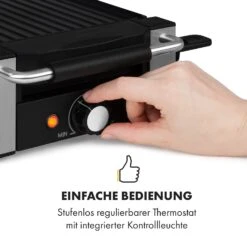 Bistecca Raclette 1200W Metall / Stein 8 Personen Kontroll-LED -Klarstein Verkaufsgeschäft 10035293 de 0007 logo