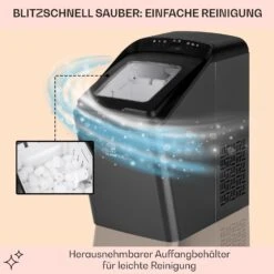 Partytime Eiswürfelmaschine Klareis 15kg/24h Edelstahl -Klarstein Verkaufsgeschäft 10035295 de 0005 usp
