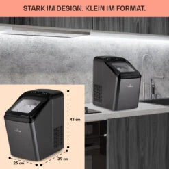 Partytime Eiswürfelmaschine Klareis 15kg/24h Edelstahl -Klarstein Verkaufsgeschäft 10035295 de 0006 usp