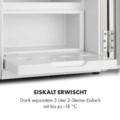 Audrey Mini 2in1 Kühlschrank EEC F Gefrierfach LED -Klarstein Verkaufsgeschäft 10035310 de 0004 logo