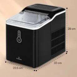 Chillout Eiswürfelmaschine Bulleteis 12kg/24h Wassertank: 1,5 L 15 Chillout Eiswürfelmaschine Bulleteis 12kg/24h Wassertank: 1,5 L -Klarstein Verkaufsgeschäft 10035320 yy 0011 dimensions