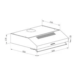 Purista Americana Dunstabzugshaube Baffle-Filter 306 M³/h -Klarstein Verkaufsgeschäft 10035340 yy 0009 logo Klarstein Purista Americana