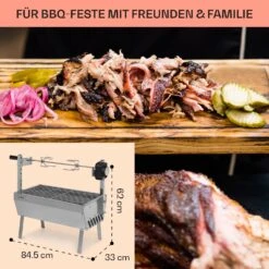 Sauenland Mini Rotisserie-Grill Drehspieß 4W 12kg Max. Edelstahl -Klarstein Verkaufsgeschäft 10035371 de 0006 usp