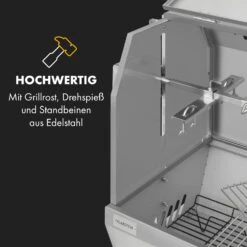 Sauenland Pro XL Spanferkelgrill Drehspieß 15W 4 Rollen Edelstahl 13 Sauenland Pro XL Spanferkelgrill Drehspieß 15W 4 Rollen Edelstahl -Klarstein Verkaufsgeschäft 10035373 de 0003 logo