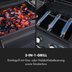 Kingsville Smoker Kombigrill Gas Kohle Smoker 13,5kW 3+1 Brenner 15 Kingsville Smoker Kombigrill Gas Kohle Smoker 13,5kW 3+1 Brenner -Klarstein Verkaufsgeschäft 10035409 de 0003 logo