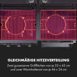Kingsville Smoker Kombigrill Gas Kohle Smoker 13,5kW 3+1 Brenner 21 Kingsville Smoker Kombigrill Gas Kohle Smoker 13,5kW 3+1 Brenner -Klarstein Verkaufsgeschäft 10035409 de 0009 logo
