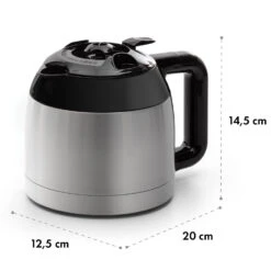 Arabica Thermoskanne Zubehör Ersatz Edelstahl Silber/schwarz -Klarstein Verkaufsgeschäft 10035422 yy 0006 dimensions