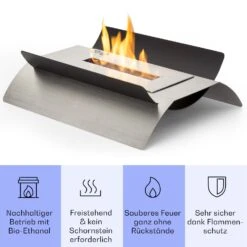 Phantasma Graca Ethanol-Kamin Rauch- & Geruchlos Bio-Ethanol -Klarstein Verkaufsgeschäft 10035456 de 0003 usp