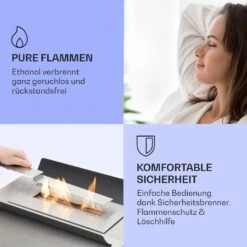 Phantasma Graca Ethanol-Kamin Rauch- & Geruchlos Bio-Ethanol -Klarstein Verkaufsgeschäft 10035456 de 0006 usp