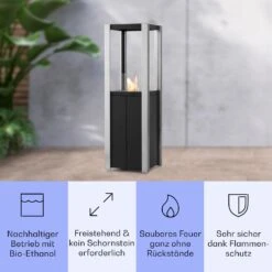 Phantasma Pinar Ethanol-Kamin Rauch- & Geruchlos Bio-Ethanol -Klarstein Verkaufsgeschäft 10035459 de 0003 usp