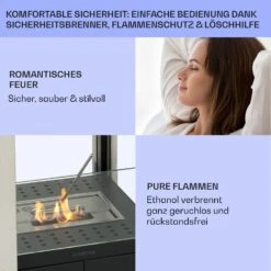 Phantasma Pinar Ethanol-Kamin Rauch- & Geruchlos Bio-Ethanol -Klarstein Verkaufsgeschäft 10035459 de 0006 usp