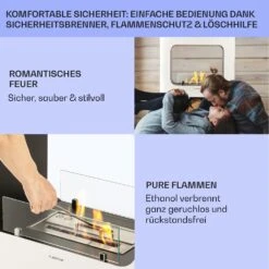 Phantasma Peña Ethanol-Kamin Rauch- & Geruchlos Bio-Ethanol -Klarstein Verkaufsgeschäft 10035460 de 0006 usp
