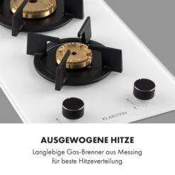 Goldflame Domino Gaskochfeld 2-flammig Messing-Brenner Glaskeramik -Klarstein Verkaufsgeschäft 10035498 de 0003 logo