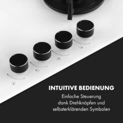 Goldflame 4 Gaskochfeld 4-flammig Messing-Brenner Glaskeramik -Klarstein Verkaufsgeschäft 10035499 de 0004 logo