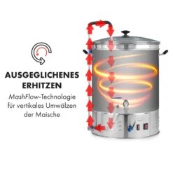 Brauheld Pro Maischekessel 3300W 70L 30-100°C Umwälzpumpe Edelstahl -Klarstein Verkaufsgeschäft 10035516 de 0005 logo