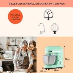Bella Elegance Küchenmaschine 2000W 2,7PS 5,2 Ltr Edelstahl BPA-frei 13 Bella Elegance Küchenmaschine 2000W 2,7PS 5,2 Ltr Edelstahl BPA-frei -Klarstein Verkaufsgeschäft 10035520 de 0005 usp