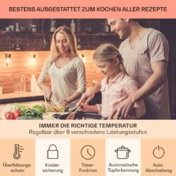 Virtuosa 4 Einbaukochfeld 4 Zonen 6500W Glaskeramik -Klarstein Verkaufsgeschäft 10035552 de 0005 usp