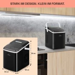 Arctic Porter Eiswürfelmaschine Bullet-Eis 12kg/24h Edelstahl -Klarstein Verkaufsgeschäft 10035553 de 0006 usp